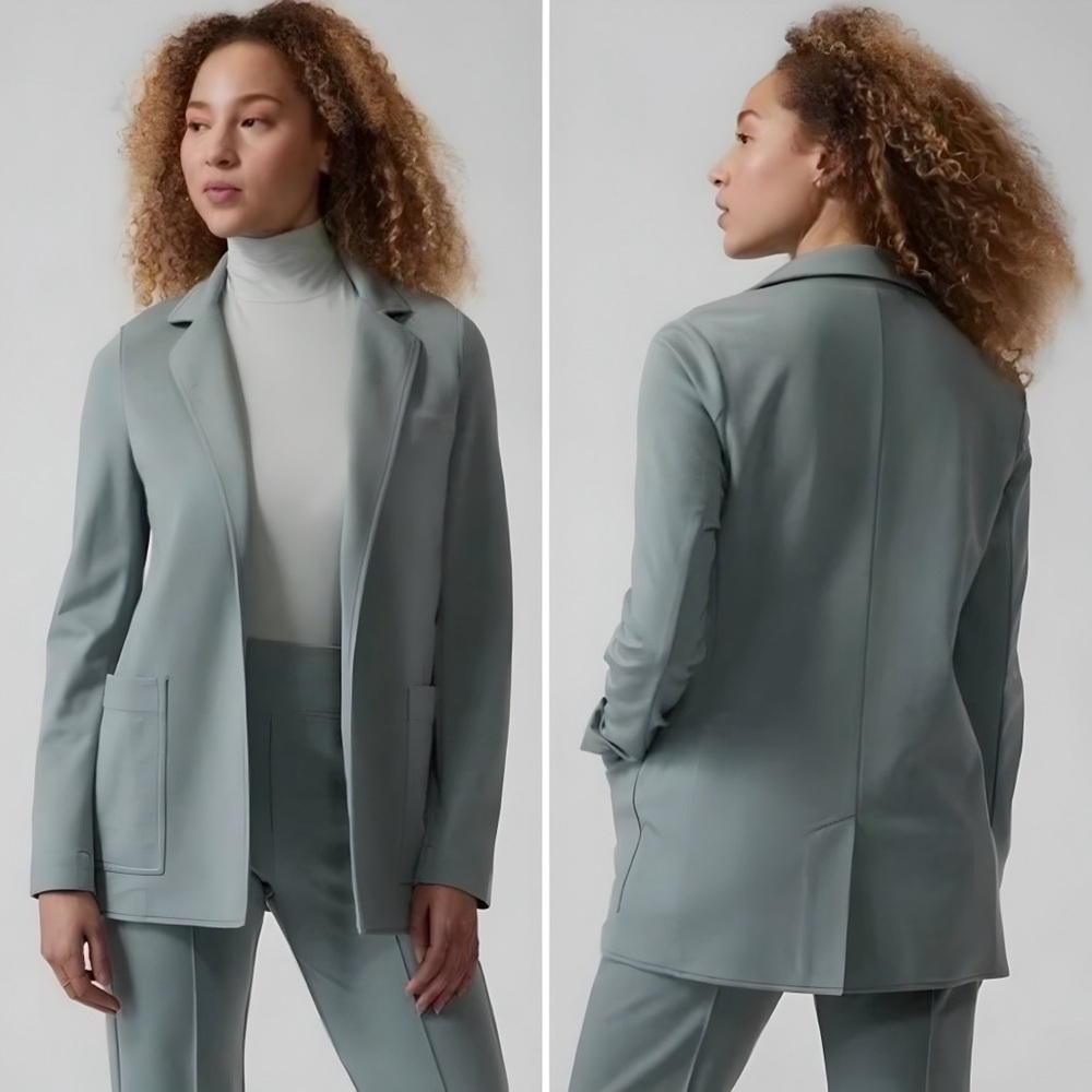 NWT Athleta Eastbound Travel Blazer | Minimalistic Grey | Size 0 - Picture 8 of 14